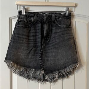 NWOT We the Free Bailey Denim Skirt in Washed Black